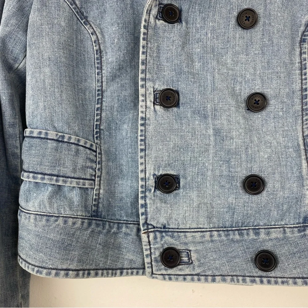 Tommy Hilfiger Light Blue Denim Double-Breasted Jacket - Picture 3 of 7